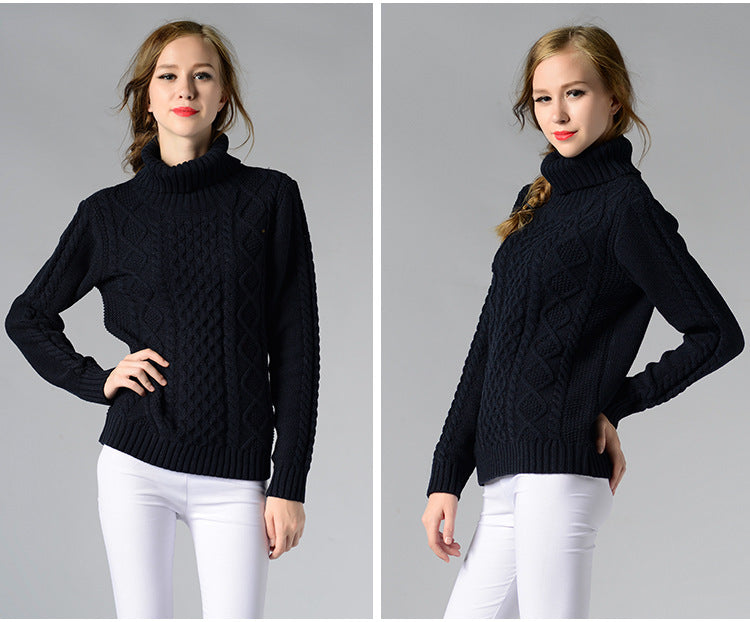 Celina™ - Damen Rollkragenpullover mit langen Ärmeln und Kabelstrick