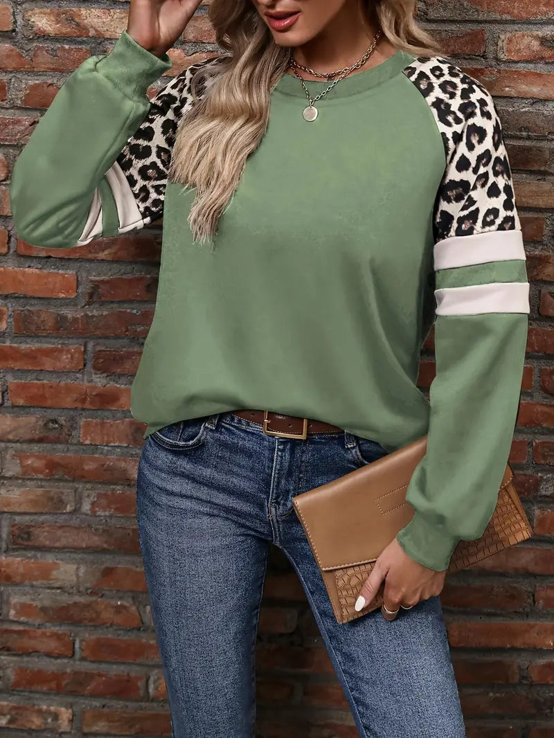 Atasha – Langärmlige Bluse mit Leopardenmuster