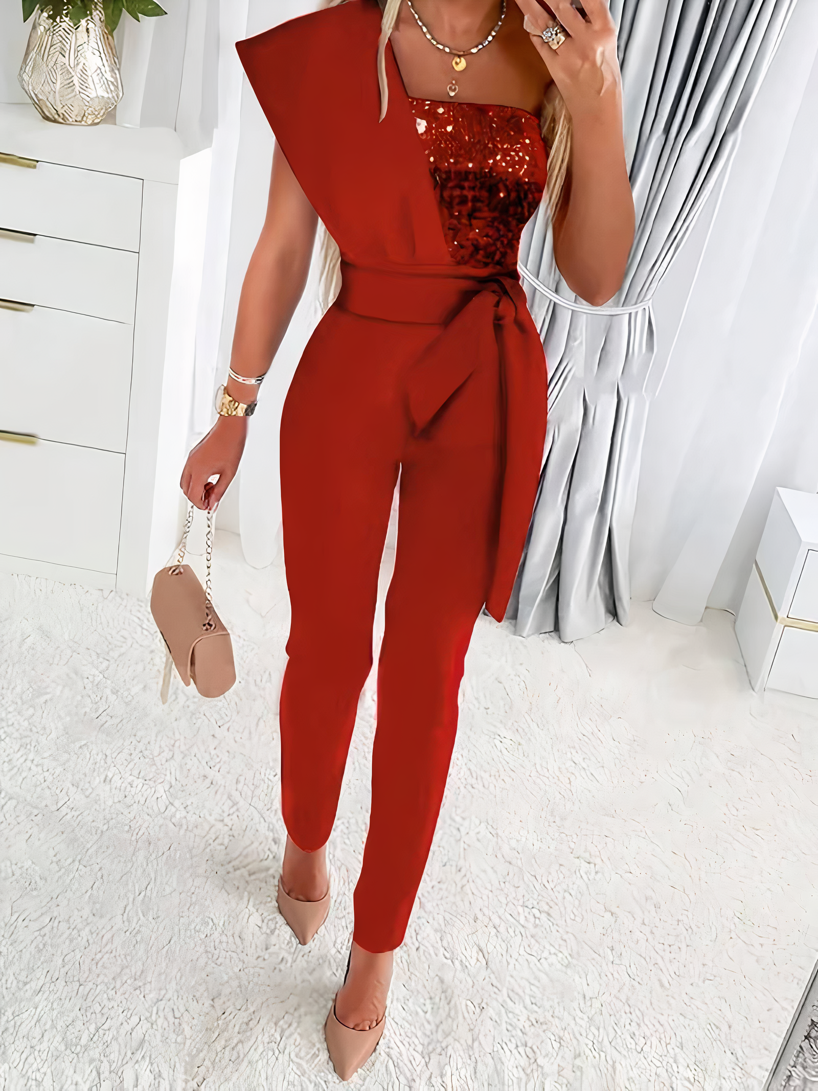 Bodycon Jumpsuit mit Glitzer - Monroe