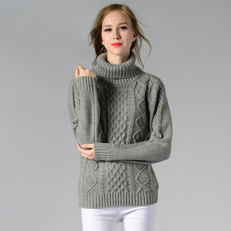 Celina™ - Damen Rollkragenpullover mit langen Ärmeln und Kabelstrick