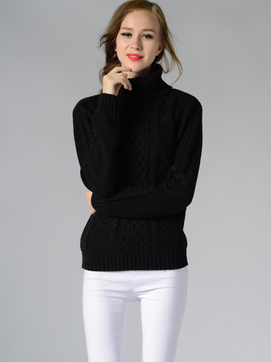 Celina™ - Damen Rollkragenpullover mit langen Ärmeln und Kabelstrick