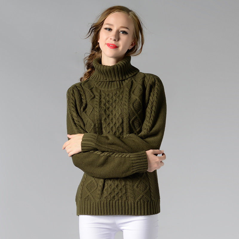 Celina™ - Damen Rollkragenpullover mit langen Ärmeln und Kabelstrick