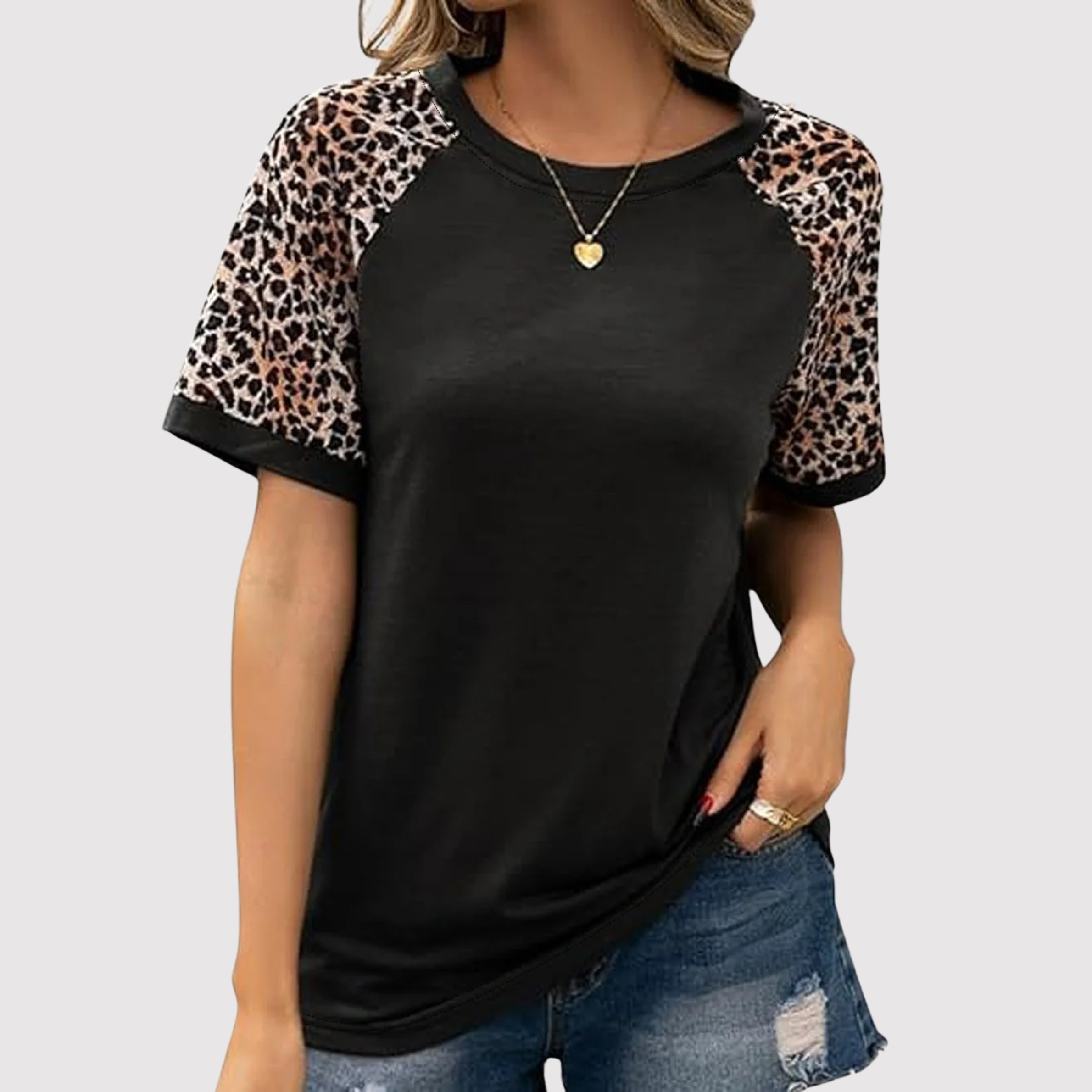 Emmeline - Bluse mit Leopardenmuster