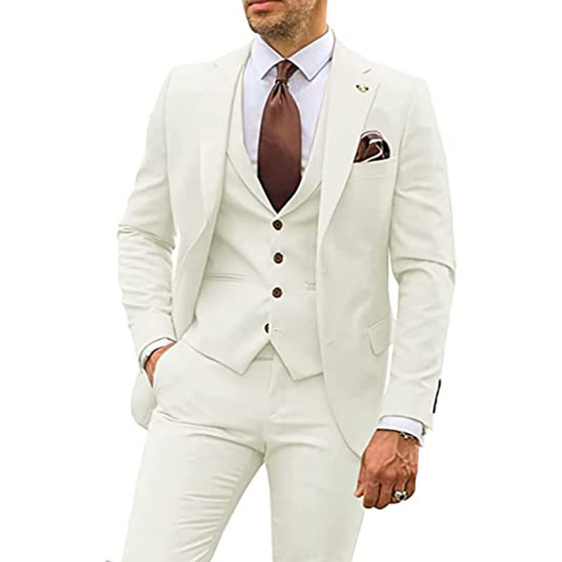 3-Teiliges set fur herren bestehend aus schlichtem business-blazer, weste und hose | Dangelo