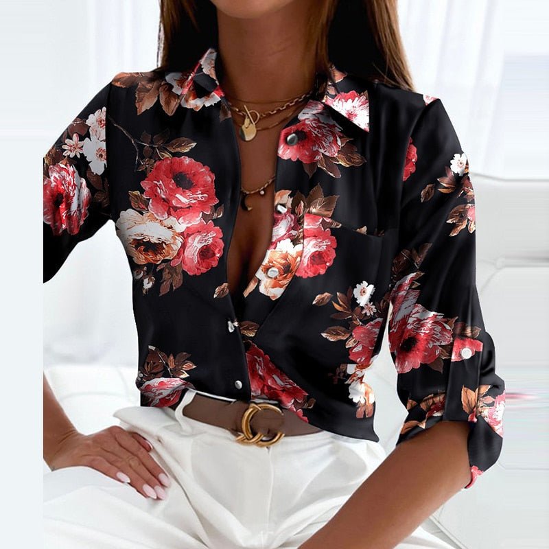 Elegante Bluse mit Umlegekragen - Kyllie