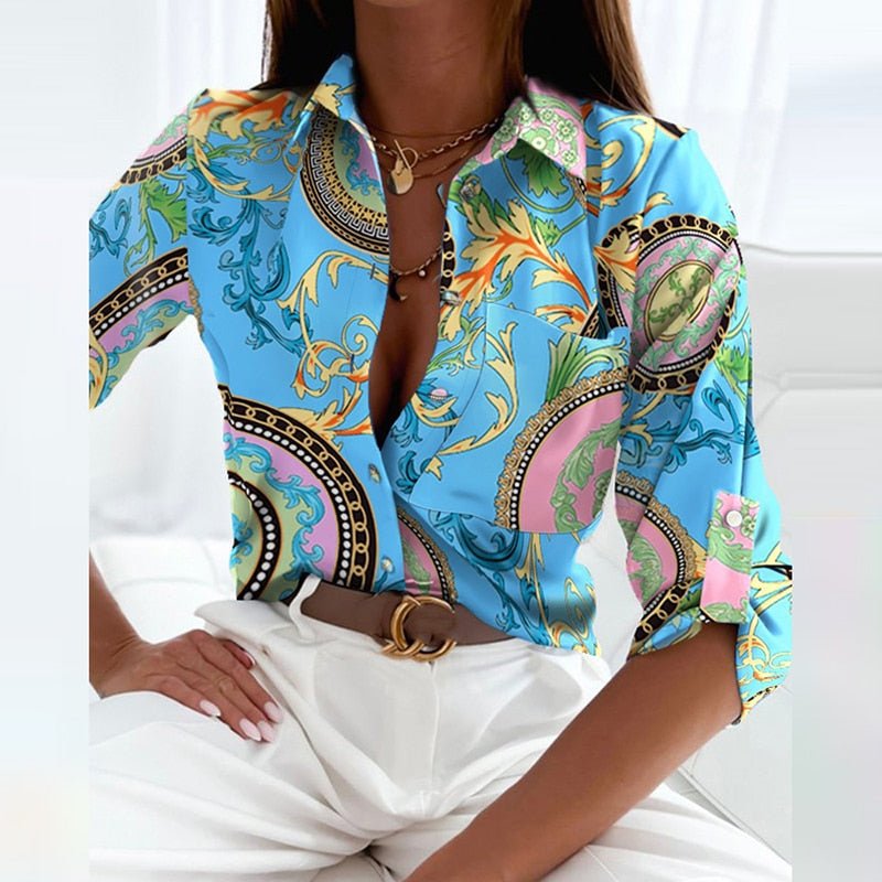 Elegante Bluse mit Umlegekragen - Kyllie